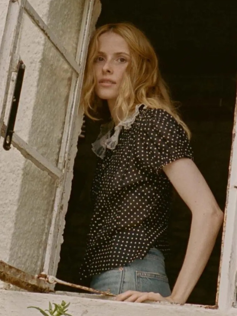 DOEN -Noir Dot- Oleta Top M - Picture 3 of 8